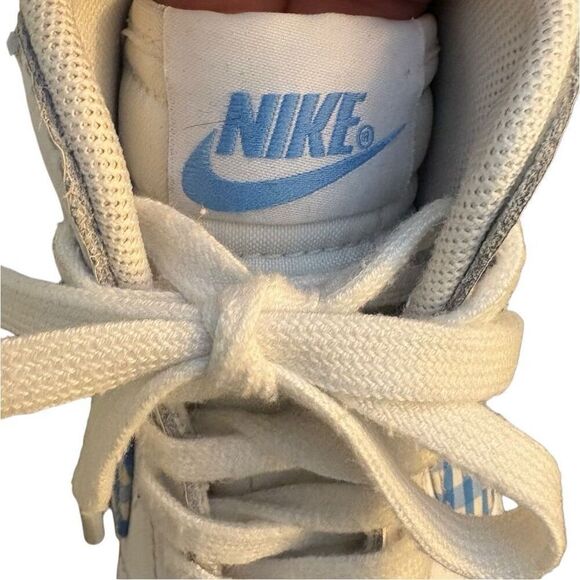 7.5L-NIKE Blazer Mid GS Trainers '77 University Blue Gingham Carolina Blue UNC F - Picture 10 of 11